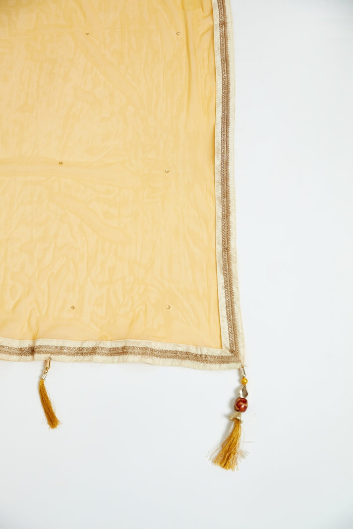 Neerus Women Georgette Cream Kurta Set