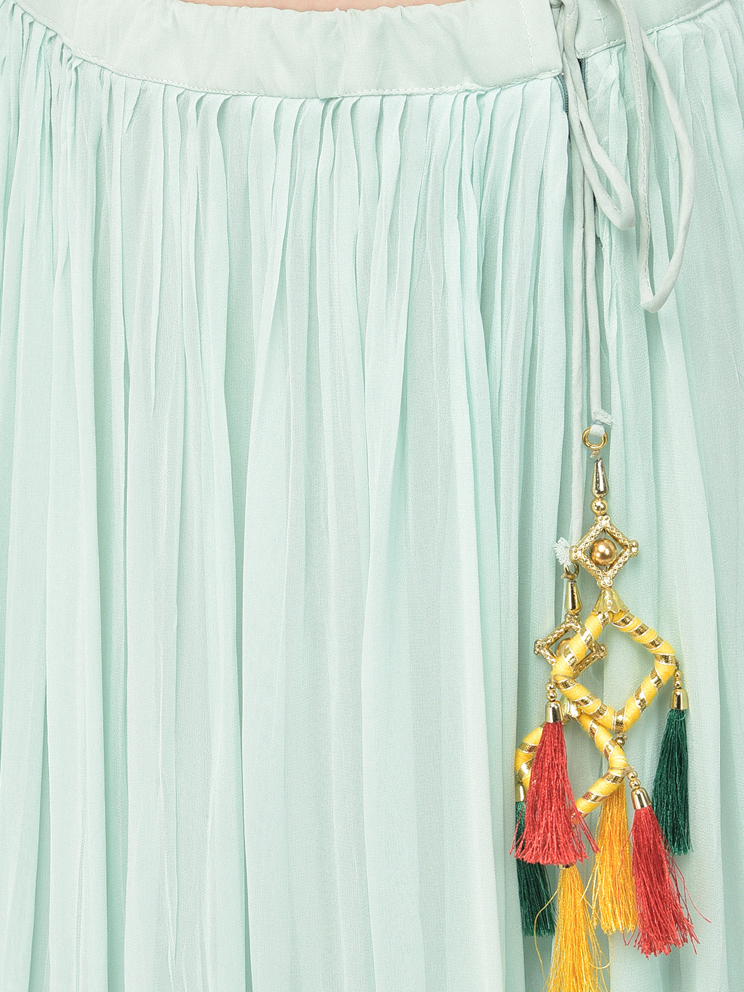 Neerus Pista Color Georgette Fabric Suit Set