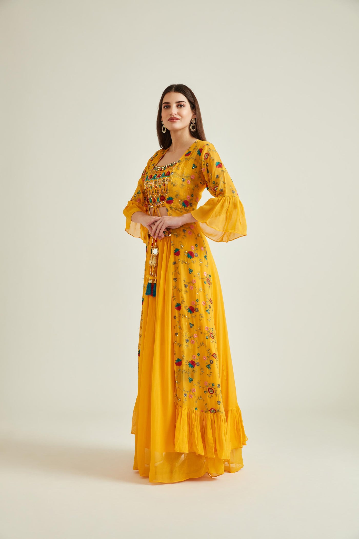 Neeru'S MUSTARD Colour GEORGETTE Fabric SUIT