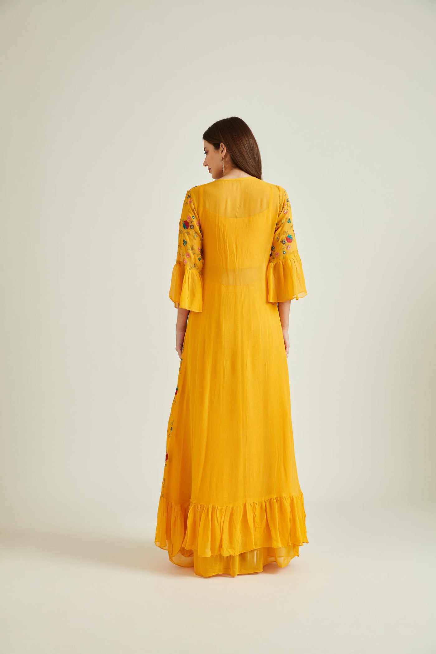 Neeru'S MUSTARD Colour GEORGETTE Fabric SUIT