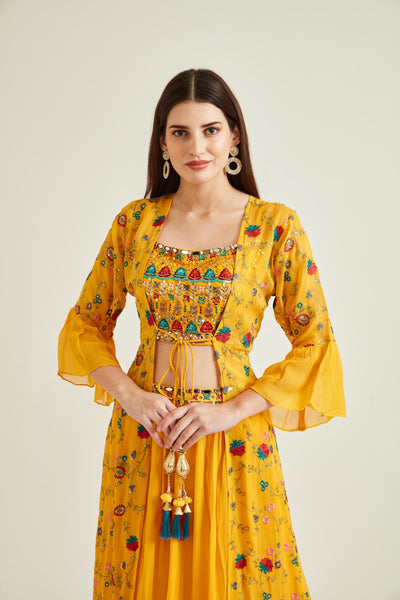 Neeru'S MUSTARD Colour GEORGETTE Fabric SUIT
