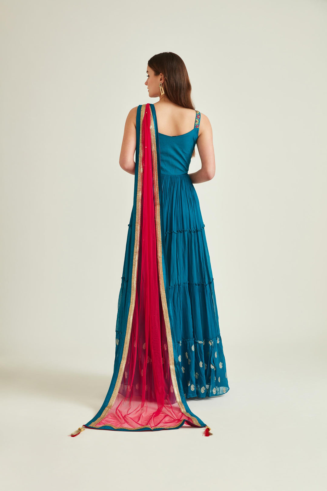 Neerus Rama Colour Georgette Fabric Suit