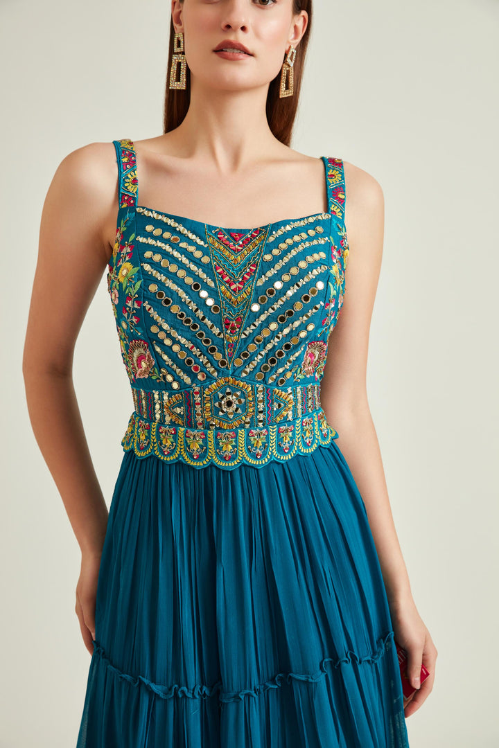 Neerus Rama Colour Georgette Fabric Suit