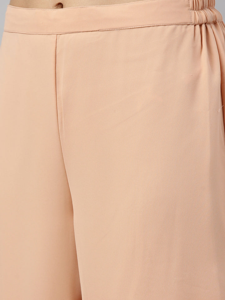 Neerus Pink georgette embroidered anarkali suit set - detail view 5