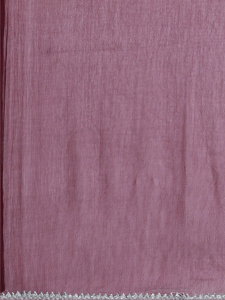 Neerus Burgundy Regular Calf Length Embroidered Kurta Solid Palazzos With Dupatta