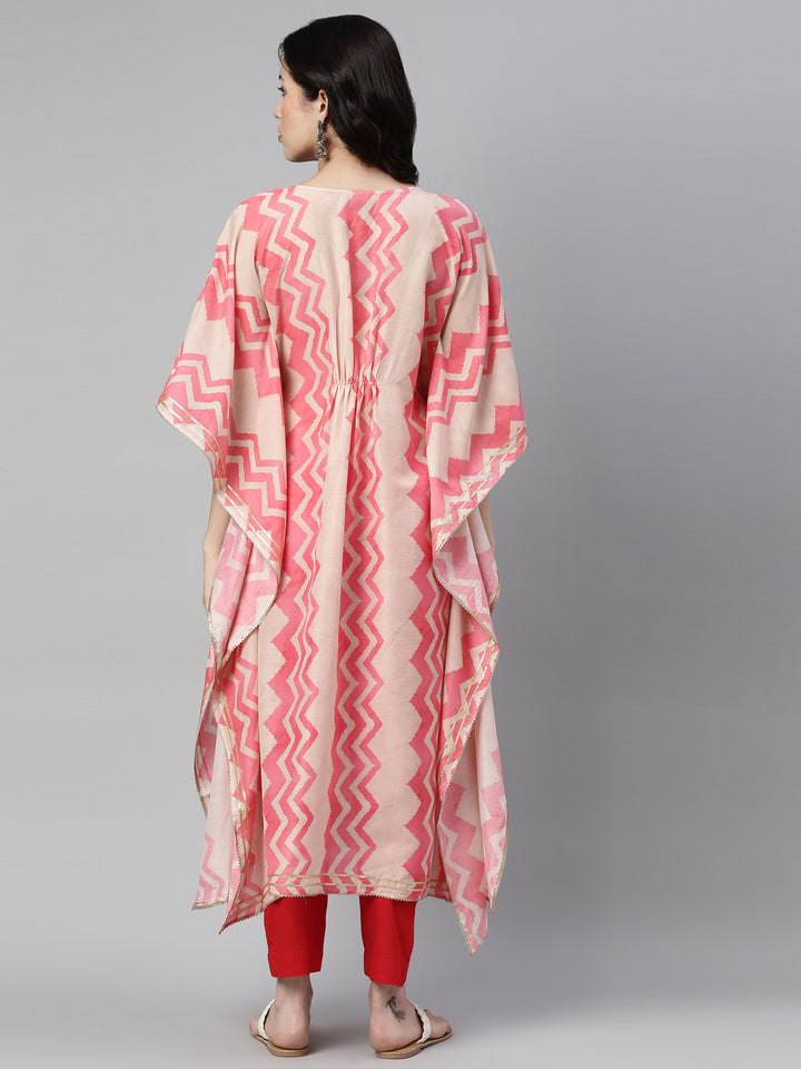 Neerus Pink Color Model Fabric Kurta