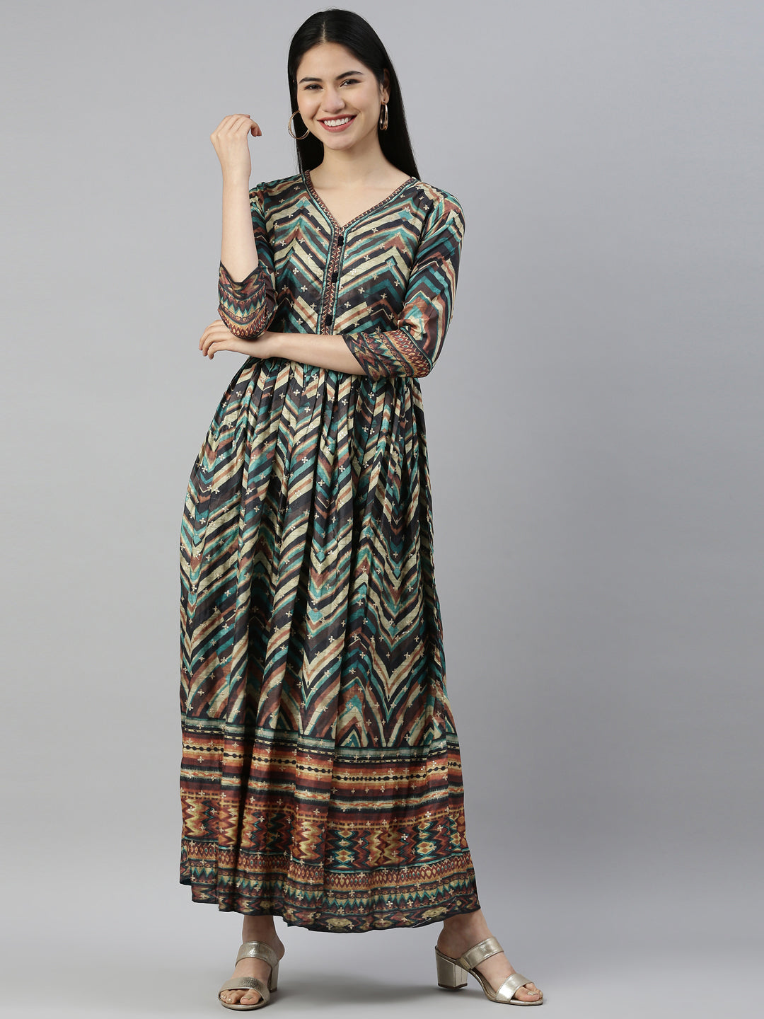 Neeru'S PRINTED Color SILK Fabric Kurta