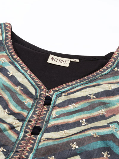 Neeru'S PRINTED Color SILK Fabric Kurta