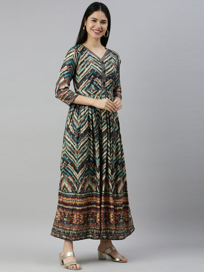 Neeru'S PRINTED Color SILK Fabric Kurta