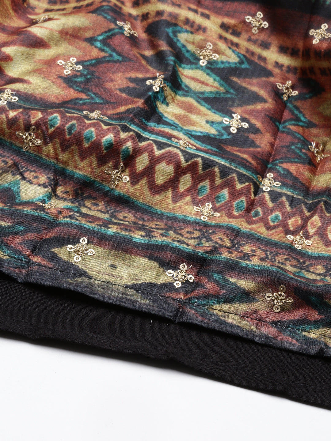 Neerus Multi silk printed kurti - detail view 4