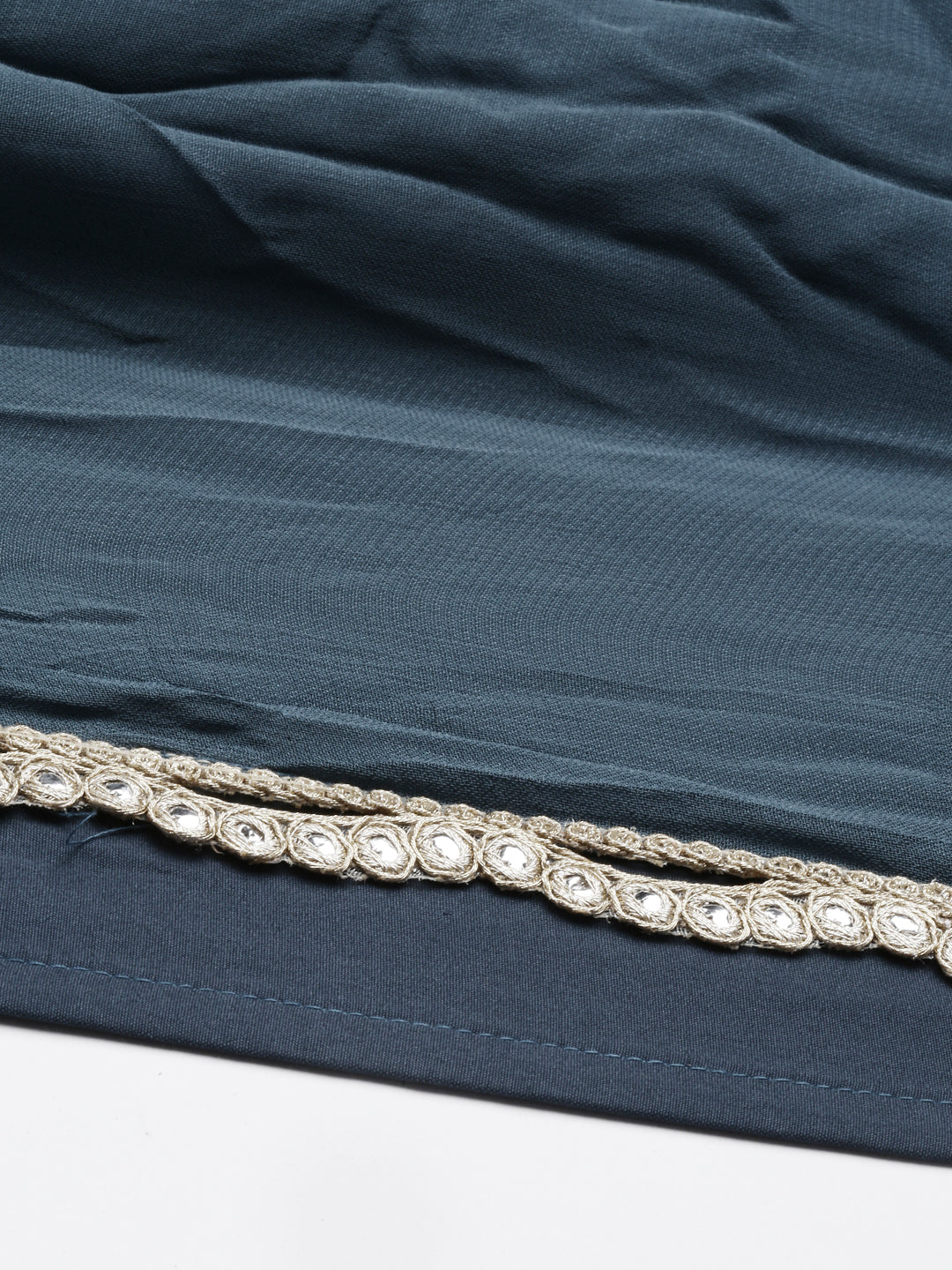 Neerus Grey georgette solid kurta - detail view 5