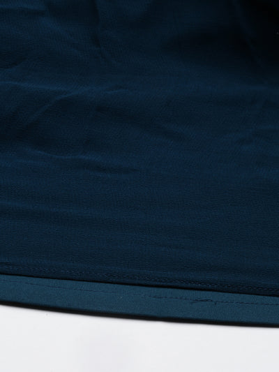 Neeru's Rama Color Georgette Fabric Kurta