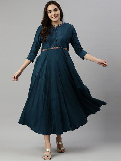 Neeru's B Green Color Silk Fabric Kurta