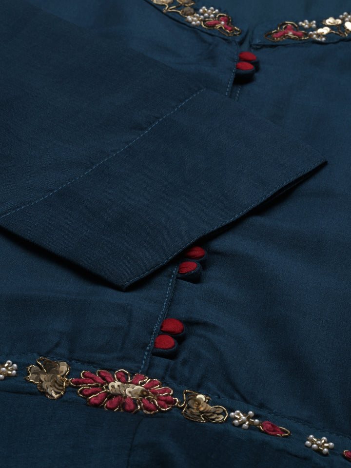 Neerus B Green Color Silk Fabric Kurta