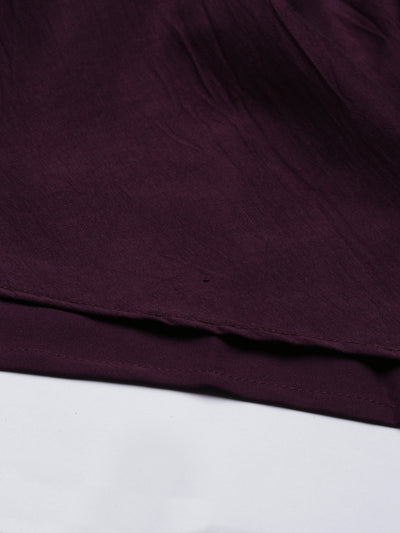 Neeru's Purple Color Silk Fabric Kurta