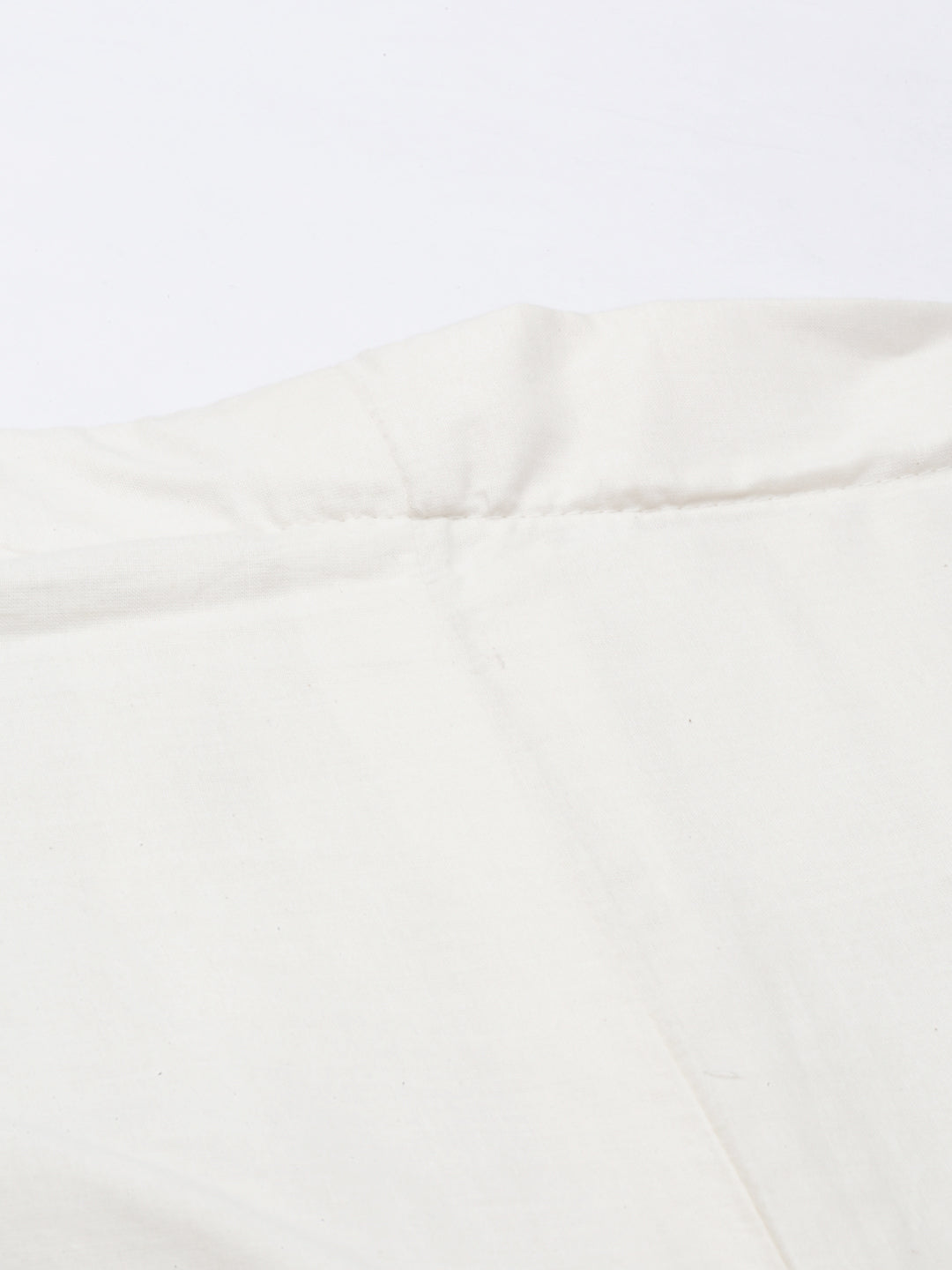 Neerus White cotton solid palazzo bottom - detail view 3