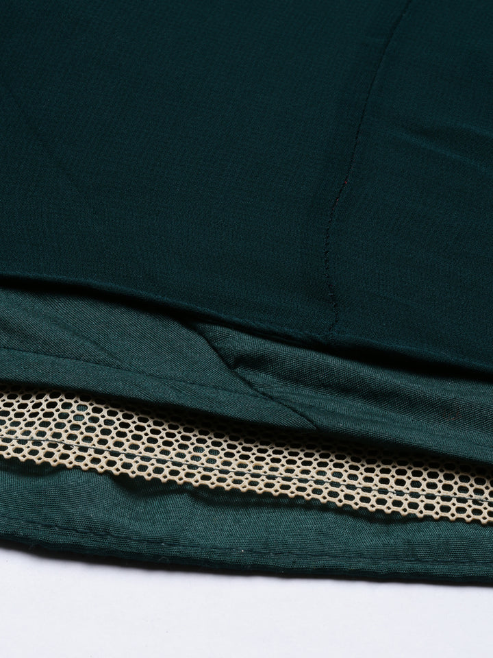 Neerus Bottle Green Color Georgette Fabric Suit-Anarkali