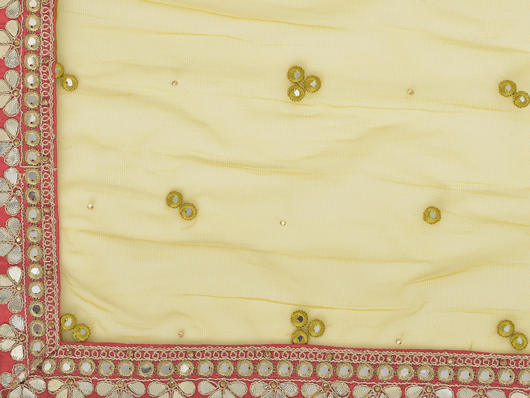 Neerus Green georgette chikankari kurta set - detail view 3