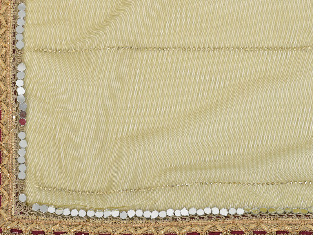 Neerus Yellow georgette embellished kurta set - detail view 3
