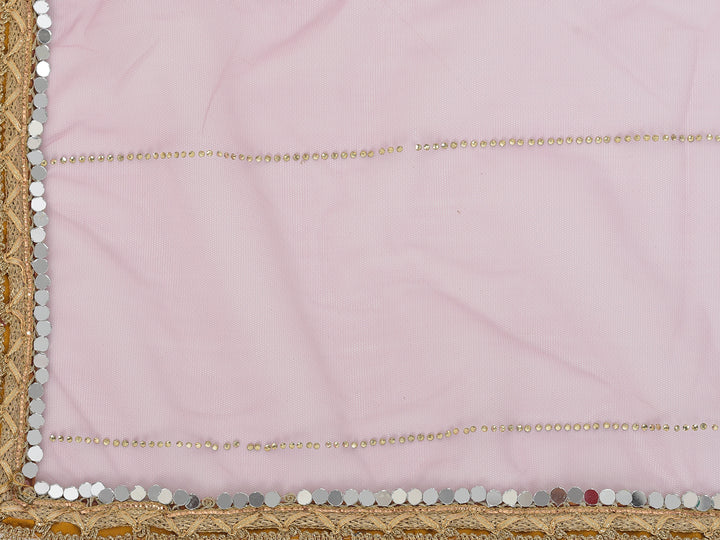 Neerus Maroon georgette embellished kurta set - detail view 4