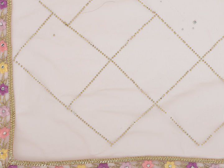 Neerus Pink georgette embellished kurta set - detail view 3
