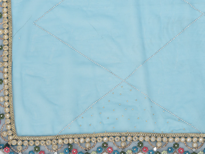 Neerus Peacock Color Georgette Fabric Salwar Kameez