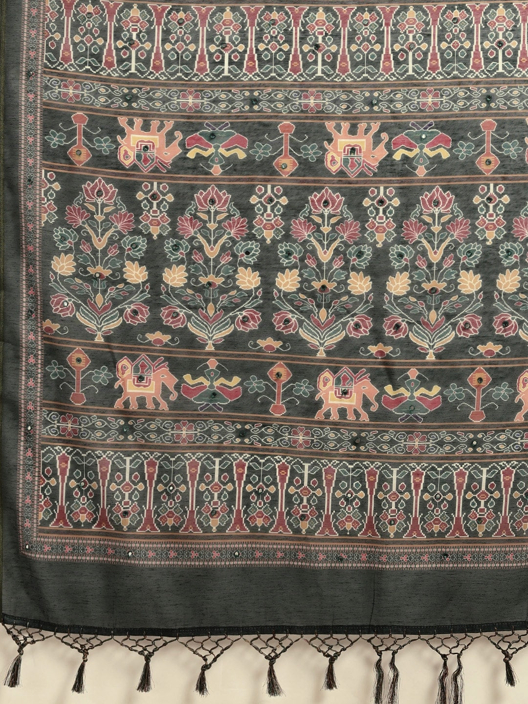 Neeru's Printed Color Dupion Fabric Saree