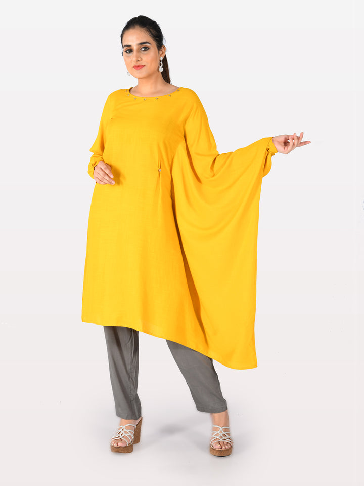 Neerus Yellow Straight Kurta