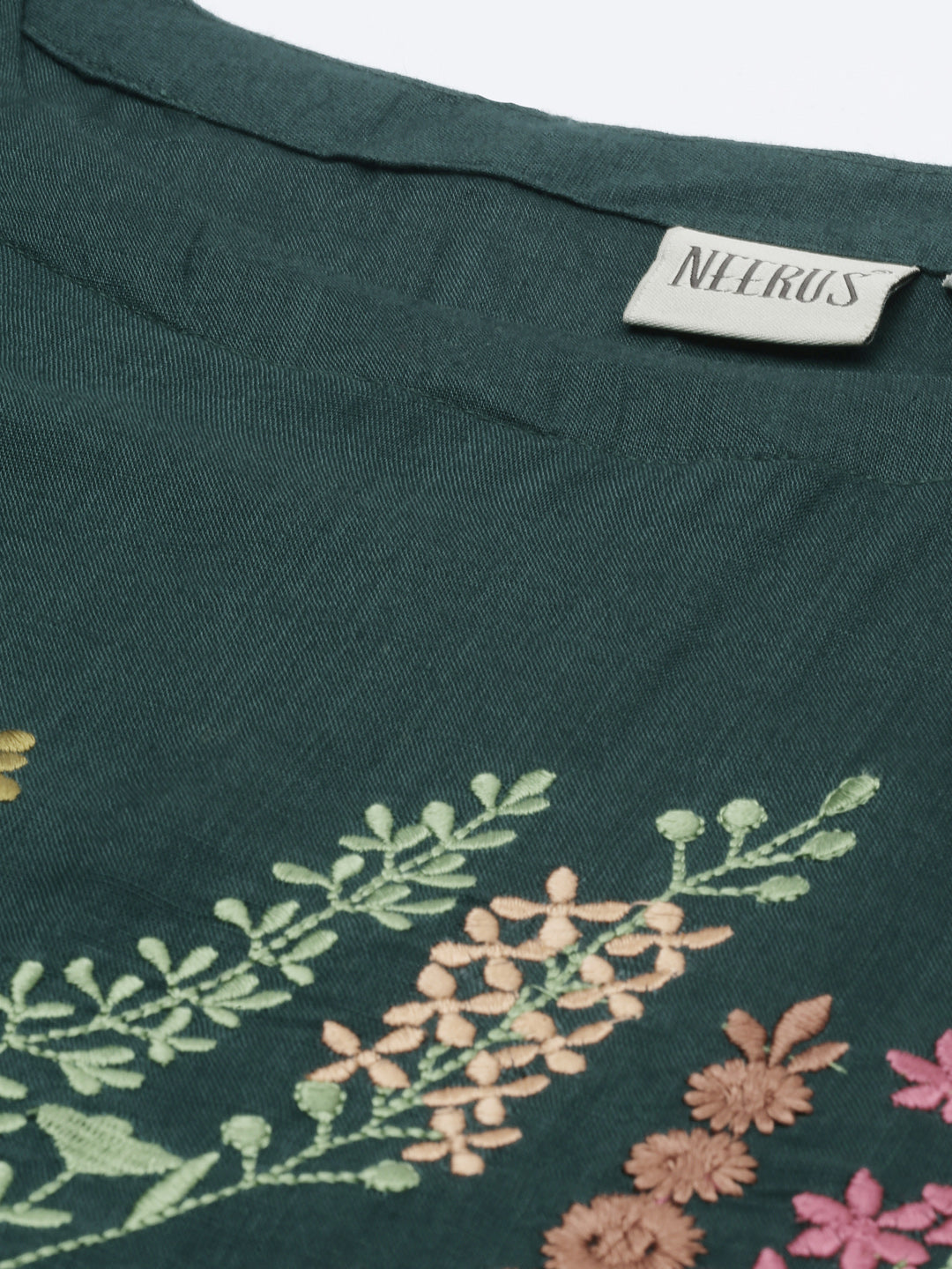 Neeru'S B Green Colour Slub Riyon Fabric Tunic "46"