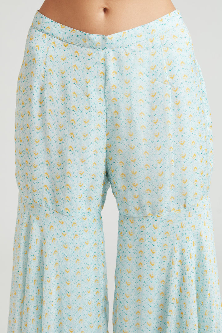 Neerus Blue Georgette Kurta Set - detail view 3