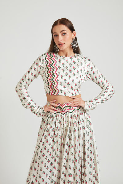 Neeru's White Color Silk Fabric Lehenga Choli