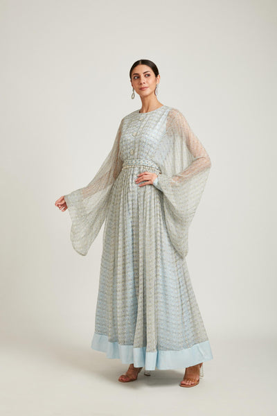 Neeru's Aqua Color Georgette Fabric Salwar Kameez