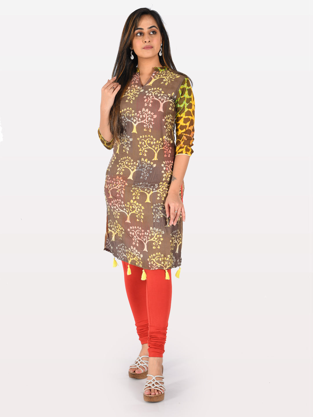 Neerus Multicolor Printed Straight Kurta