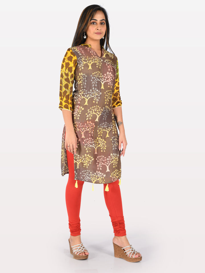 Neerus Multicolor Printed Straight Kurta