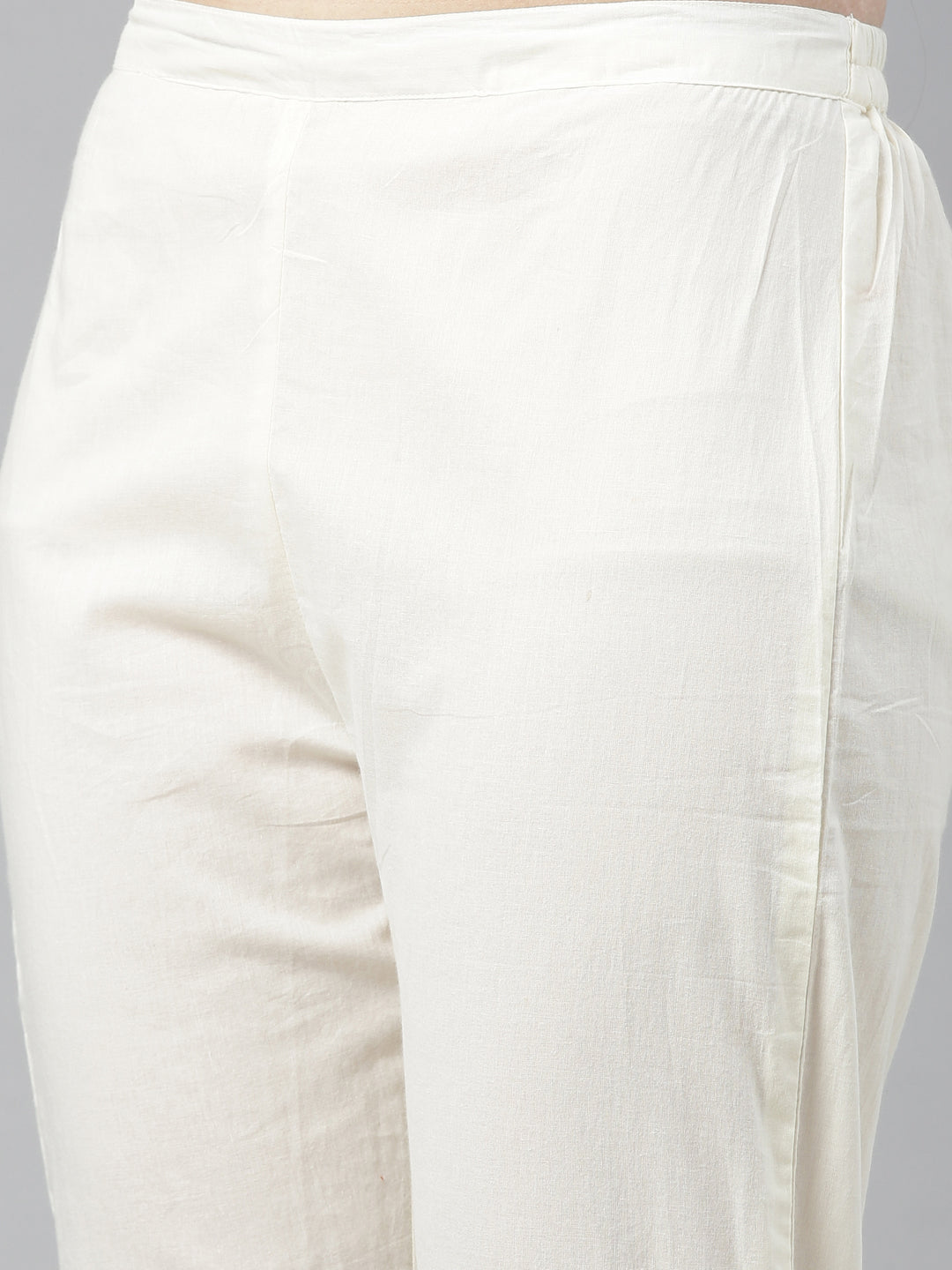 Neeru's White Printed Kurta Pant Set