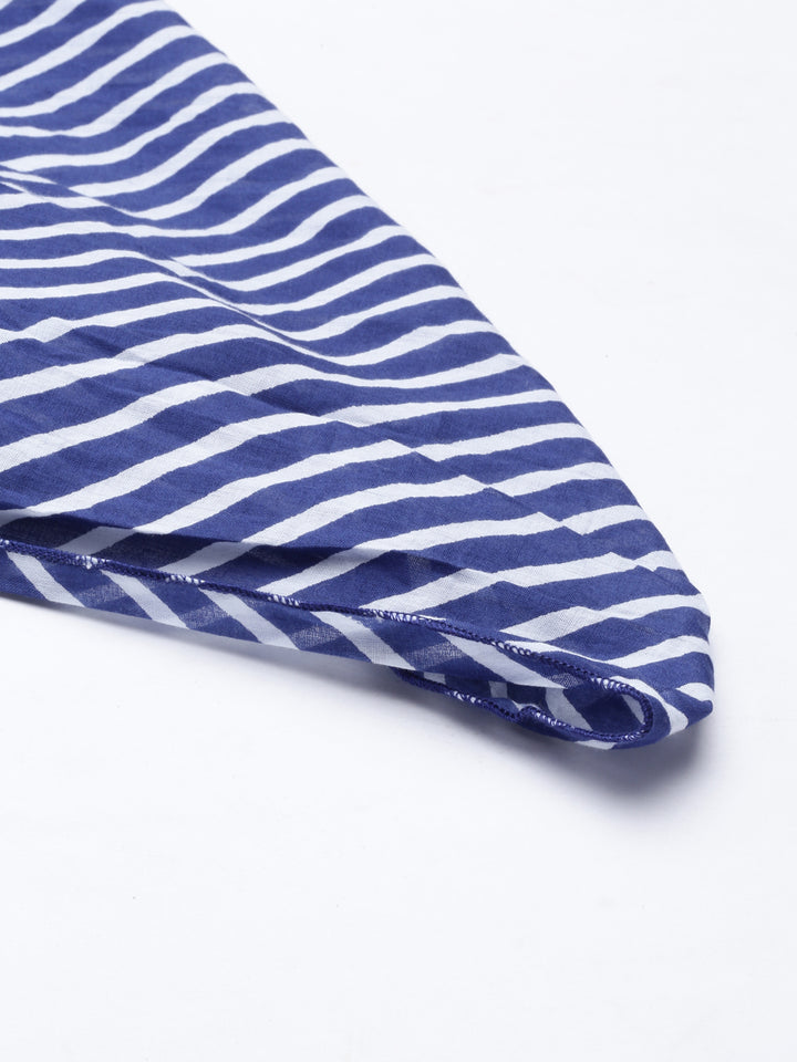 Neerus Blue rayon solid dhoti bottom - detail view 4
