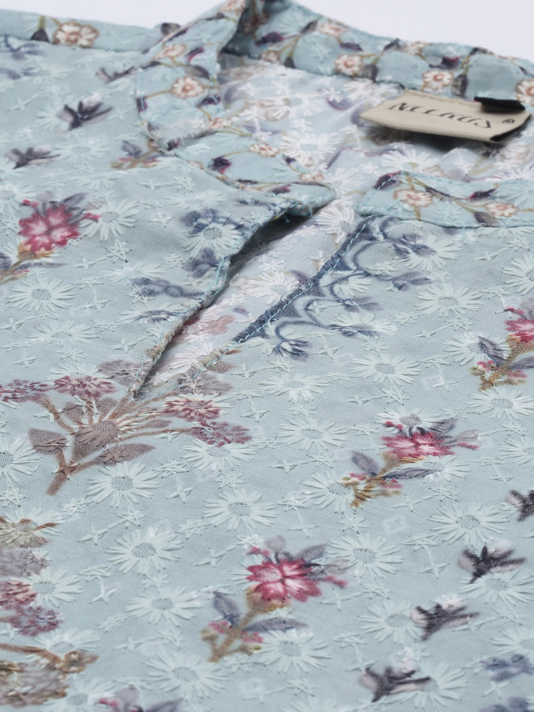 Neeru'S Blue Color, Chiken Fabric Tunic