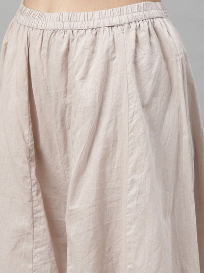 Neeru'S Beige Color, Georgette Fabric Tunic Set