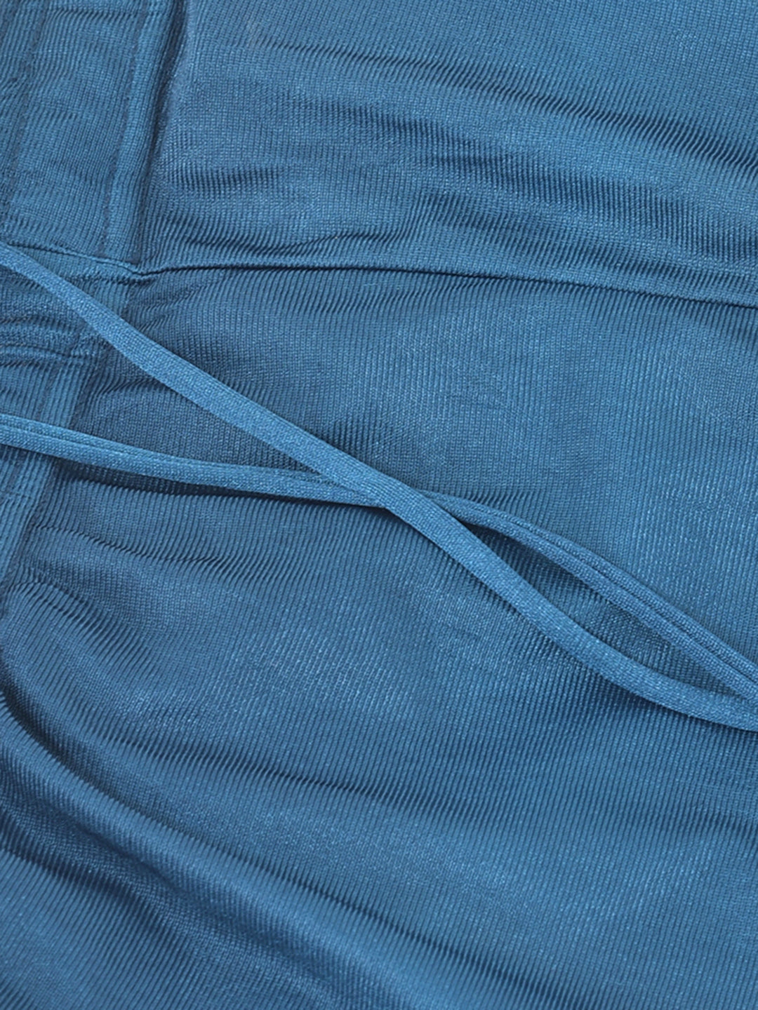 Neerus Blue Chanderi printed suit set - detail view 2