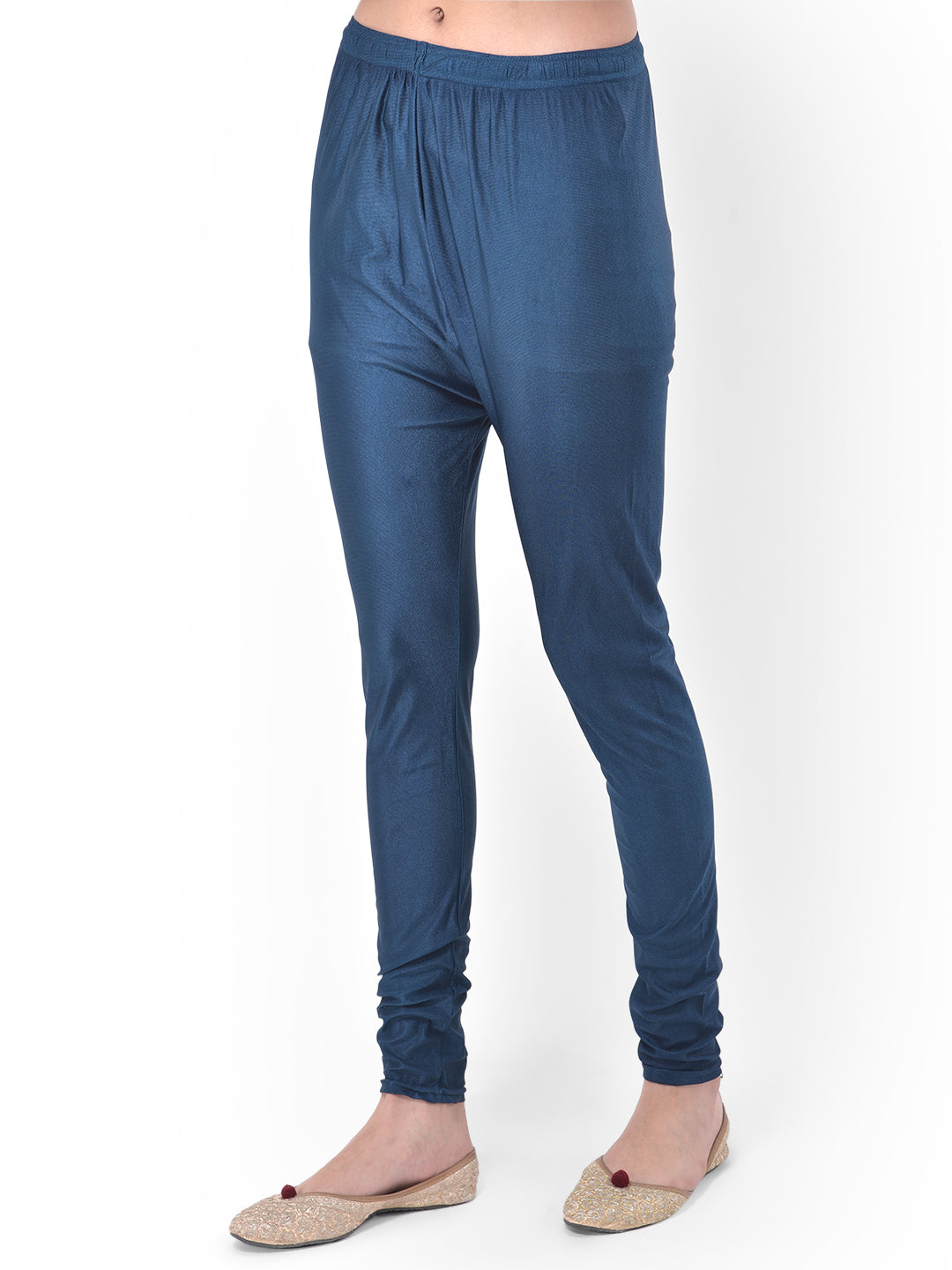 Neeru'S Peacock Color Chanderi Fabric Suit-Fusion