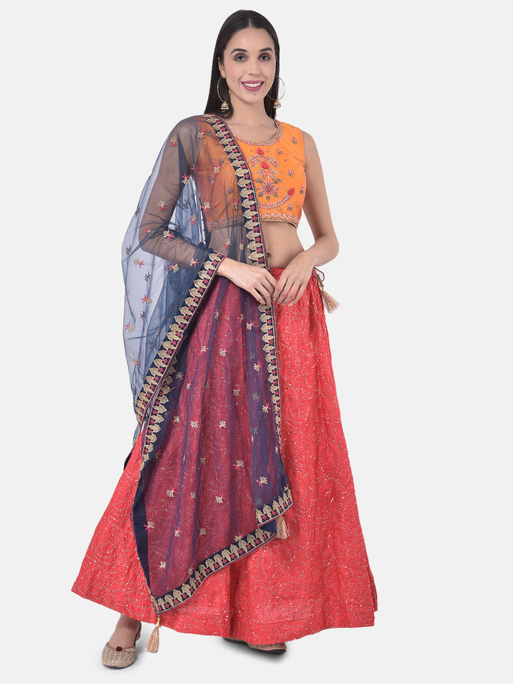 Neerus Multicolor Zari Lehenga Set