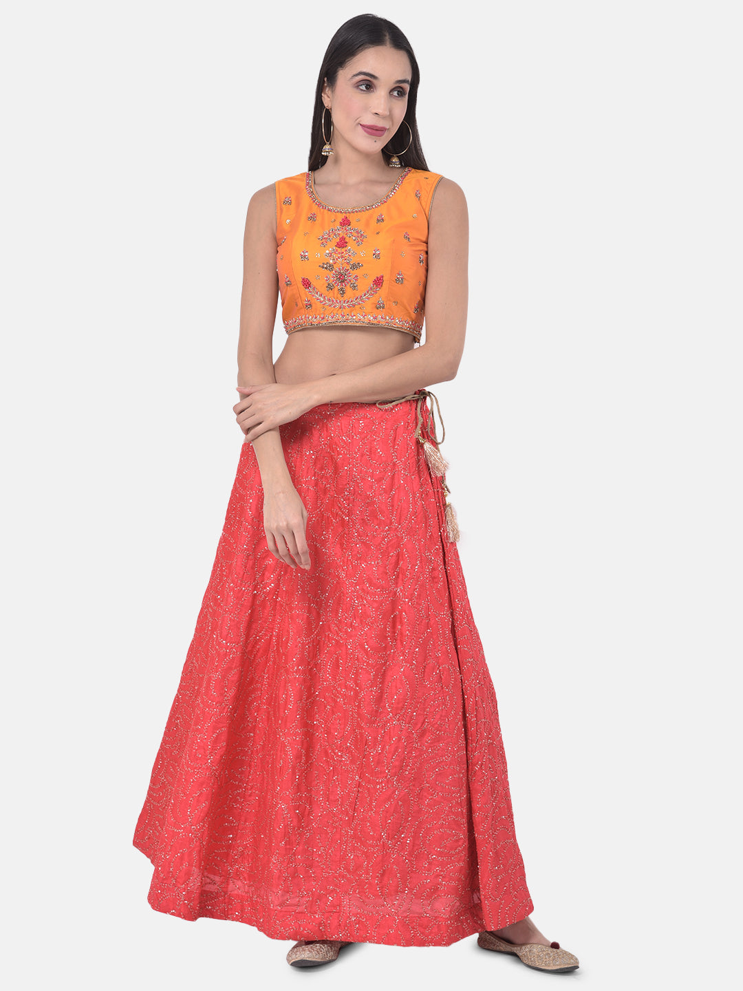 Neerus Multicolor Zari Lehenga Set