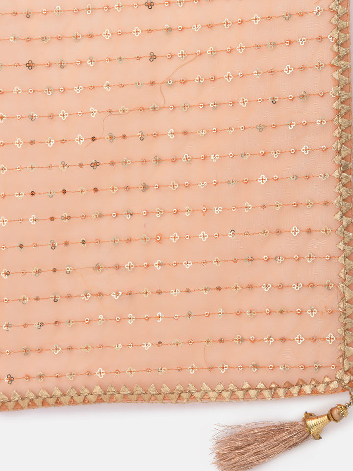 Neerus Pink Banarasi woven lehenga set - detail view 4