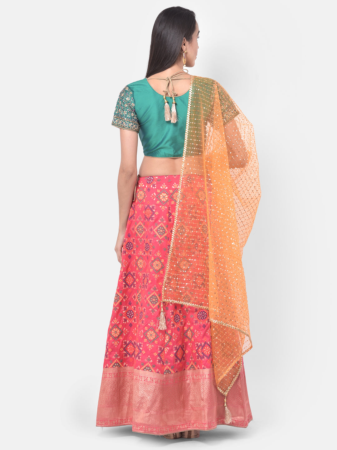 Neerus Multicolor Embellished Lehenga Set