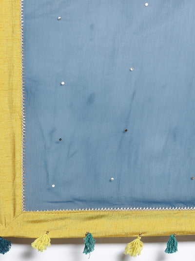 Neeru'S mustard color, georgette fabric kurta set