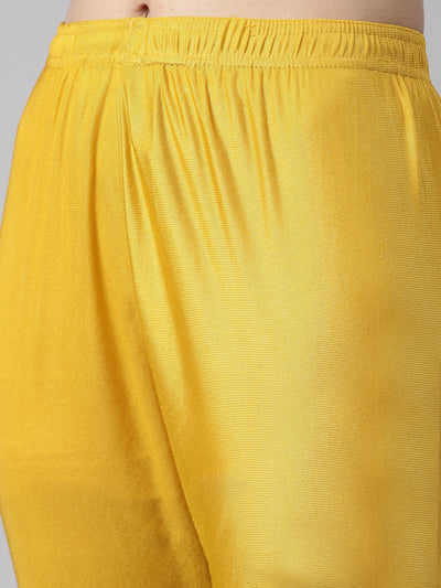 Neeru's Mustard Color Georgette Fabric Kurta Set