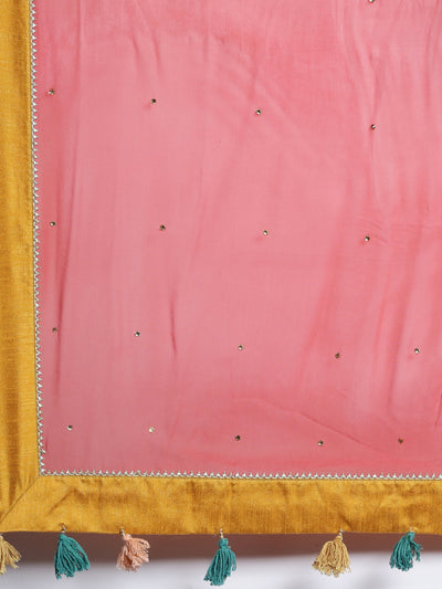 Neeru's Mustard Color Georgette Fabric Kurta Set