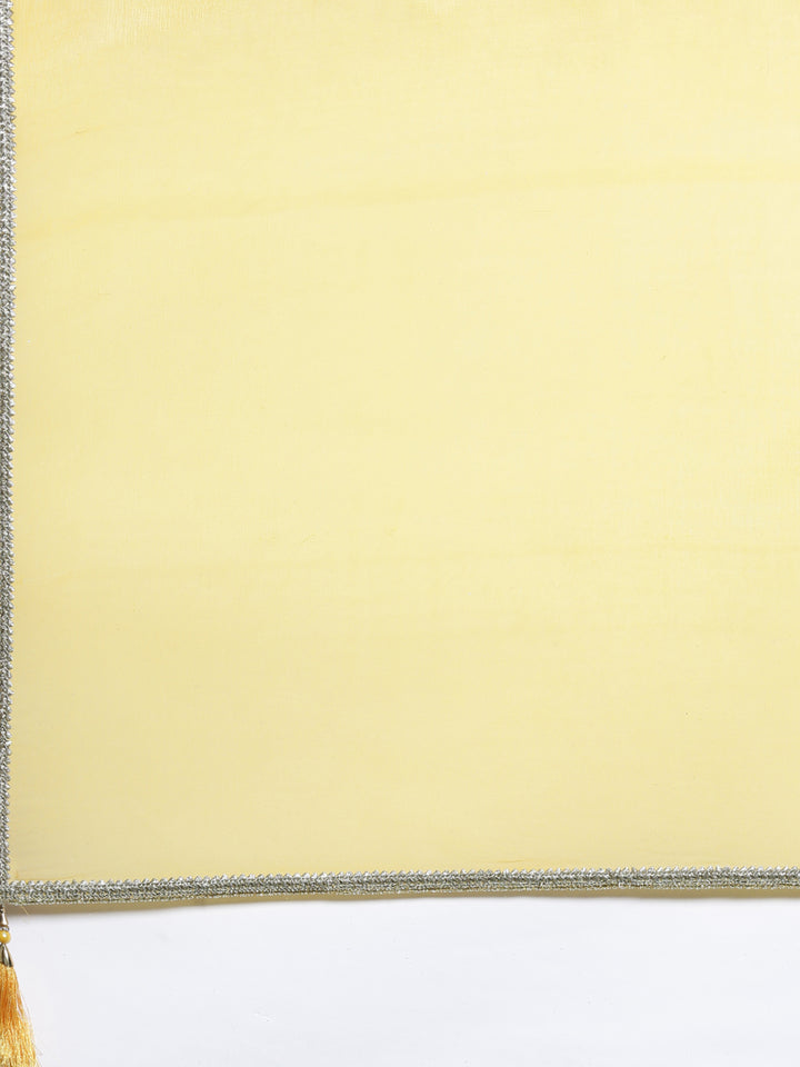 Neerus Yellow georgette thread embroidered anarkali gown - detail view 9