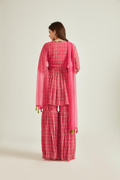 Neeru'S PINK Colour GEORGETTE Fabric SUIT