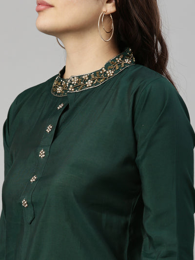 Neeru'S B GREEN Color MUSLIN Fabric Kurta